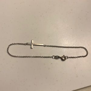 Silver cross bracelet